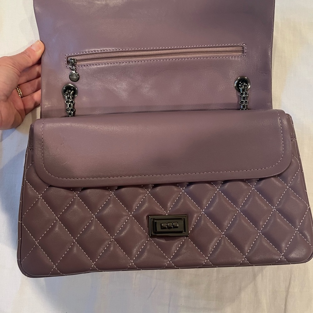 Quilted Purple Chain Bag - Picture 2 of 7